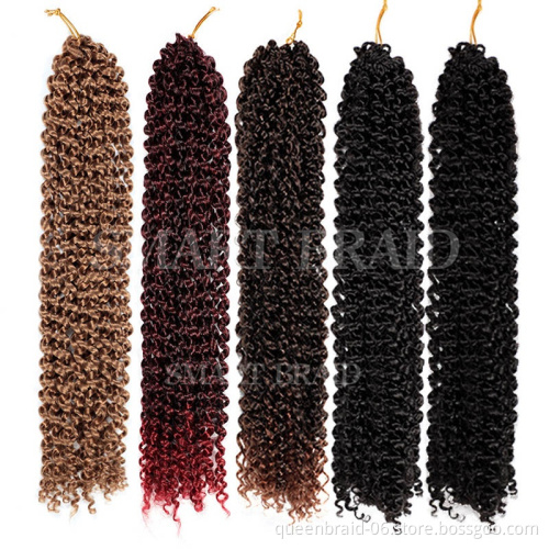 Passion Twist Hair 18 Inch Water Wave Synthetic Braids For Passion Twist Crochet Braiding Hair Goddess Locs Long Bohemian Locs